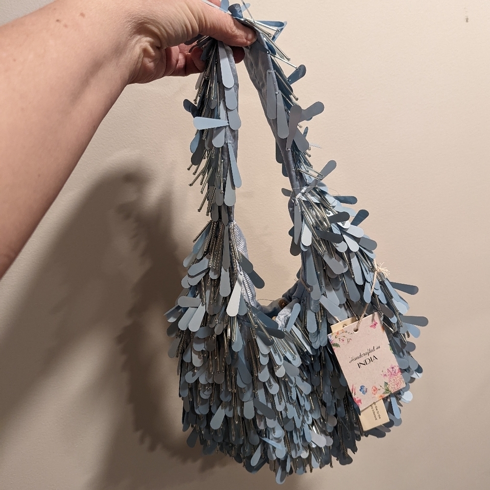 Stylish Blue Sequin Women's Bag - Picture 4 of 8